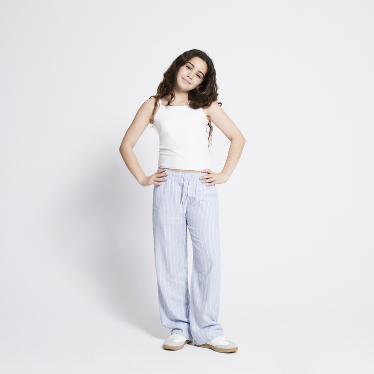 Linen blend pants "Roxy striped star" Blue